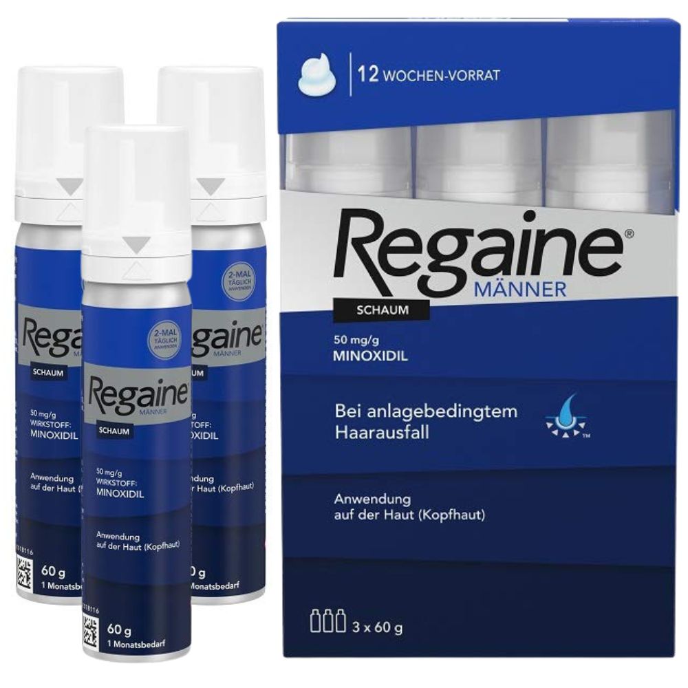 Untitled (1000 x 1000 px) (15) Minoxidil Regaine Spuma 5%, 3 Luni Aplicare, Tratament pentru caderea parului si cresterea barbii - imagine 1