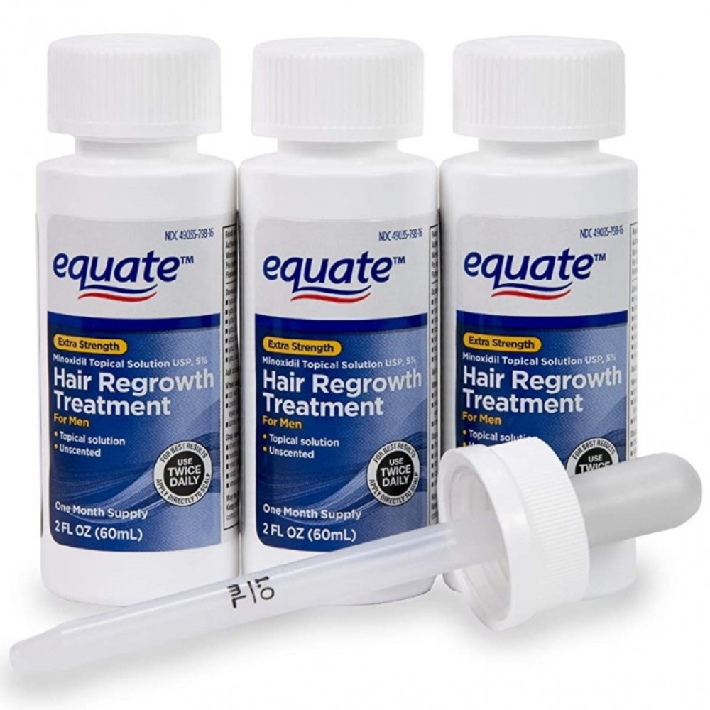 Untitled (1000 x 1000 px) (24) Minoxidil Equate 5%, 3 Luni Aplicare, Tratament pentru caderea parului si cresterea barbii - imagine 1