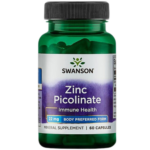 Zinc Picolinate, 22mg, Swanson, 60 Capsule, 1 Lună Administrare, Tratament pentru caderea parului si cresterea barbii