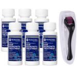 Minoxidil Member's Mark 5%, 6 Luni Aplicare, Dermaroller Cu Carcasa Protectoare,Tratament pentru caderea parului si cresterea barbii, Pipeta Inclusa
