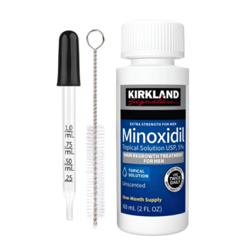 Minoxidil Kirkland 5%, 1 Luna Aplicare, Tratament pentru caderea parului si cresterea barbii