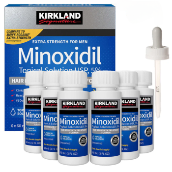 Minoxidil Kirkland 5%, 6 Luni Aplicare, Tratament Pentru Barba/Scalp