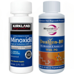 Minoxidil Dualgen 10% + Minoxidil Kirkland 5%, 2 Luni Aplicare, Tratament pentru caderea parului si cresterea barbii, Pipeta Dualgen Inclusa
