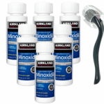 Minoxidil Kirkland 5%, Tratament Complet Pentru 6 Luni, Dermaroller cu Capac Protector