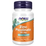 Zinc Picolinate, 50mg, Now Foods, 60 Capsule, 2 Luni Administrare, Tratament pentru caderea parului si cresterea barbii