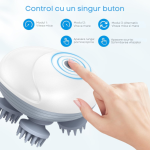 Aparat Electric pentru Masaj Capilar, 4 Capete de Masaj pentru Stimularea Cresterii Parului, 3 Viteze, Unisex - imagine 4