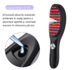 Perie Electrica Multifunctionala 3 in 1 pentru Masaj,Terapie cu Lumina Albastra si Rosie Pentru Stimularea Crestesterii Parului - imagine 2