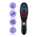 Perie Electrica Multifunctionala 3 in 1 pentru Masaj,Terapie cu Lumina Albastra si Rosie Pentru Stimularea Crestesterii Parului - imagine 3