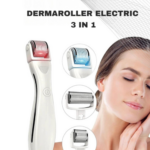 Dermaroller pentru Mezoterapie cu Lumina LED – 540 Ace, 3 Capete Înlocuibile pentru Cresterea Parului si a Barbii - imagine 4