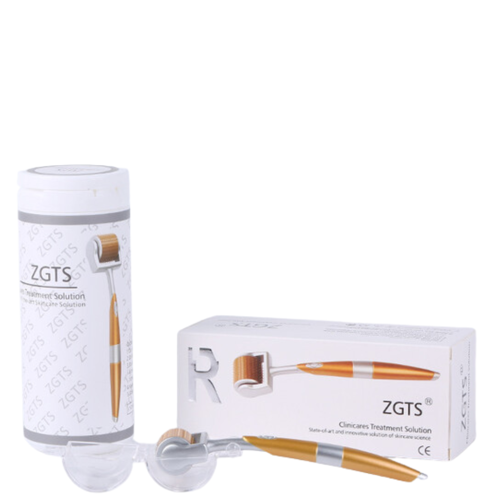 derma-zgts-2 - poza principala Dermaroller ZGTS Cu Capac Protector, 192 Ace din Titan, 3 Luni Utilizare, Tratament pentru caderea parului si cresterea barbii - imagine 1