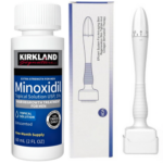 Set Crestere Barba si Par – Minoxidil Kirkland 5% si Derma Stamp 140 Ace cu Dimensiuni Reglabile (0.5mm - 3mm)