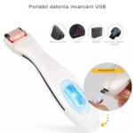 Dermaroller pentru Mezoterapie cu Lumina LED – 540 Ace, 3 Capete Înlocuibile pentru Cresterea Parului si a Barbii - imagine 7