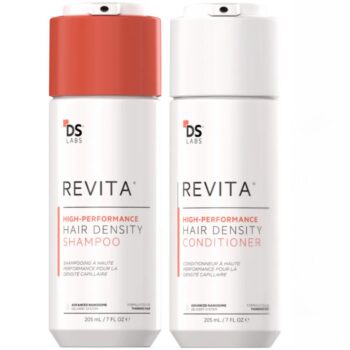 Kit – Impotriva caderii parului, Set Sampon si Balsam Tratament pentru Densitatea Parului, Volumizare si Fortifiere, Par Mai Des, Stralucitor si Sanatos, Fara Sulfati si Silicon, Pentru Barbati si Femei, Vegan, 2 x 205 ml, DS Labs Revita