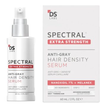 Ser Fortifiant (Anti-Gray)cu Nanoxidil 7% – Tratament Avansat Impotriva Raririi si Subtierii Parului in Stadii Avansate, cu 3 Inhibitori DHT si 28 de Ingrediente Active, pentru Cresterea Densitatii, Redarea Volumului, Stralucirii si Acoperirii Vizibile a Scalpului, Formula Non-Grasa cu Sistem Nanosomic, Recomandata Dermatologic, 60 ml, unisex, Spectral Extra Strength