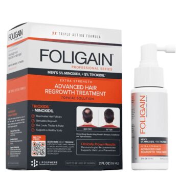 FOLIGAIN Tratament Intensiv Impotriva Caderii Parului pentru Barbati - Minoxidil si Trioxidil 5%
