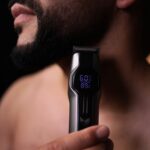 Aparat de Tuns Flero® 14în1 Profesional, Trimmer și Shaver, IPX7, Lame Inox, LCD, Autonomie 4h – Negru-Gri - imagine 9
