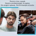 Aparat de Tuns Flero® 14în1 Profesional, Trimmer și Shaver, IPX7, Lame Inox, LCD, Autonomie 4h – Negru-Gri - imagine 4