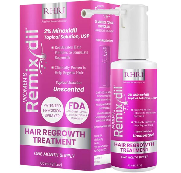 8 Spray pentru Cresterea Parului la Femei, Remixidil, Minoxidil 2%, 1 luna aplicare, 60 ml - imagine 1