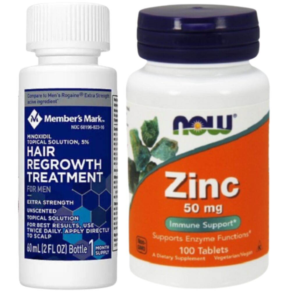 minoxidil-members-mark-5-zinc-50-mg-now-100-capsule-tratament-pentru-caderea-parului-si-cresterea-barbii Minoxidil Member's Mark 5% + Zinc 50 mg, Now, 100 Capsule, Tratament pentru Caderea Parului si Cresterea Barbii - imagine 1