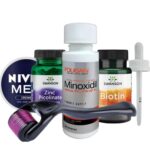 Set Complet Pentru Cresterea Parului/Barbii, Minoxidil Foligain 5% 1 Luna Aplicare, Zinc, Biotin, Nivea Crema Hidratanta, Dermaroller, Pipeta Originala, Tratament pentru caderea parului si cresterea barbii